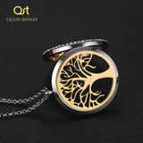 Tree Of Life Aroma Box Necklace Magnetic Diffuser Locket Name Jewelry