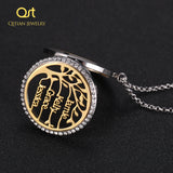 Tree Of Life Aroma Box Necklace Magnetic Diffuser Locket Name Jewelry
