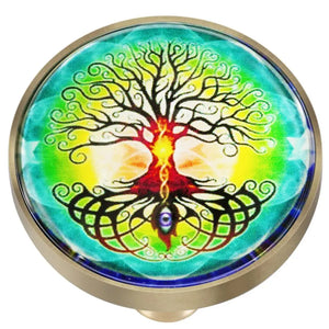 Tree Of Life Glass Drawer Cabinet Pulls Knobs Dresser Cupboard Door Brass Handle