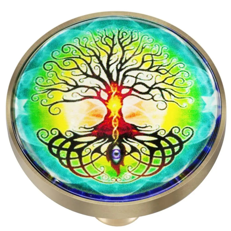 Tree Of Life Glass Drawer Cabinet Pulls Knobs Dresser Cupboard Door Brass Handle