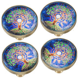 Tree Of Life Glass Drawer Cabinet Pulls Knobs Dresser Cupboard Door Brass Handle
