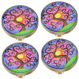 Tree Of Life Glass Drawer Cabinet Pulls Knobs Dresser Cupboard Door Brass Handle