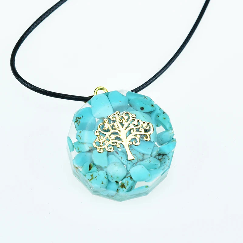 Tree Of Life Orgone Pendant Necklace Pendulum Healing Reiki Jewelry