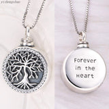 Tree Of Life Air Conditioner Perfume Locket Cremation Urn Pendant Necklace