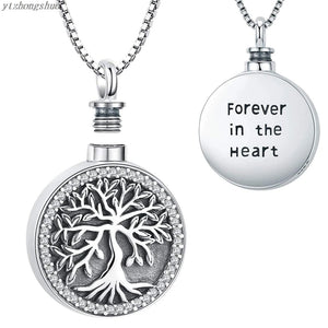 Tree Of Life Air Conditioner Perfume Locket Cremation Urn Pendant Necklace