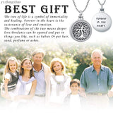 Tree Of Life Air Conditioner Perfume Locket Cremation Urn Pendant Necklace