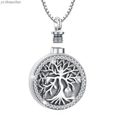 Tree Of Life Air Conditioner Perfume Locket Cremation Urn Pendant Necklace