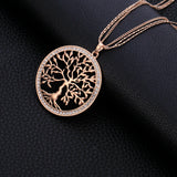 Tree Of Life Pendant Necklace Multilayer Chains Necklace For Women