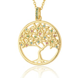 Tree Of Life Pendant With Crystal Stone Choker Jewelry