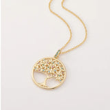 Tree Of Life Pendant With Crystal Stone Choker Jewelry
