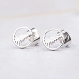 Tree Round Earring Studs Women Jewelry Girl Nice WUSEEH