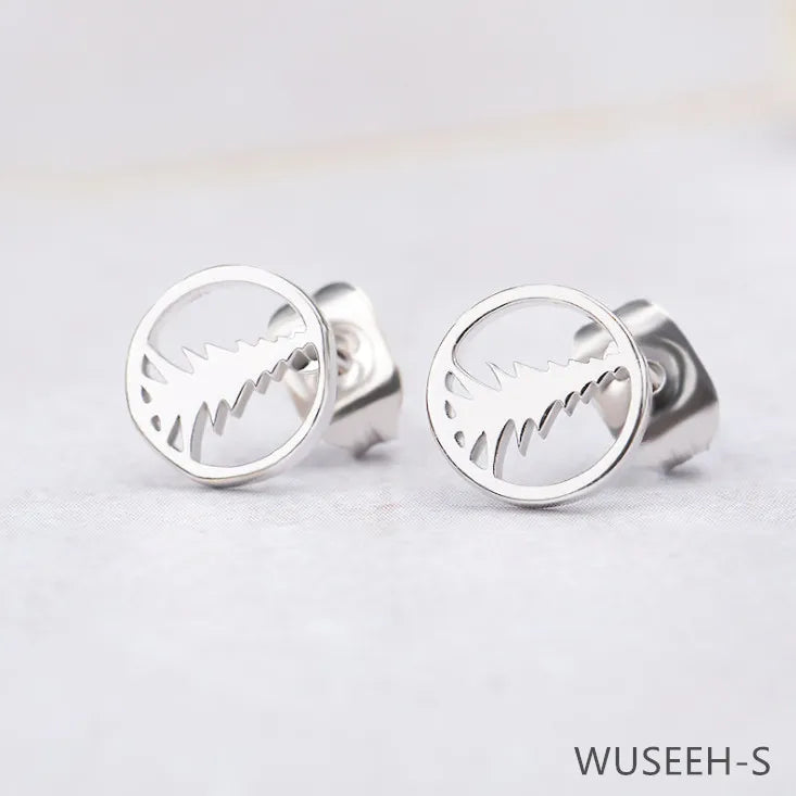 Tree Round Earring Studs Women Jewelry Girl Nice WUSEEH