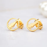 Tree Round Earring Studs Women Jewelry Girl Nice WUSEEH