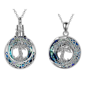 Crystal Cremation Jewelry for Ashes - Tree Urn Necklaces