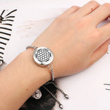 Flower Essential Oil Diffuser Bracelet Stainless Steel Locket
