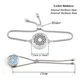 Flower Essential Oil Diffuser Bracelet Stainless Steel Locket