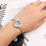 Flower Essential Oil Diffuser Bracelet Stainless Steel Locket