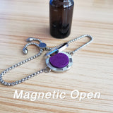 Flower Essential Oil Diffuser Bracelet Stainless Steel Locket