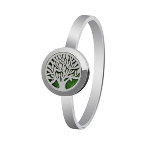 Tree of Life 25MM Magnet Essential Oil Diffuser Bangle Bracelet