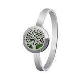 Tree of Life 25MM Magnet Essential Oil Diffuser Bangle Bracelet