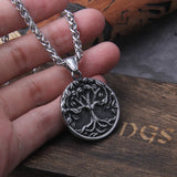 Tree of Life Amulet Stainless Steel Necklace for Men