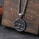 Tree of Life Amulet Stainless Steel Necklace for Men