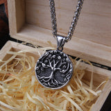 Tree of Life Amulet Stainless Steel Necklace for Men