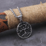 Tree of Life Amulet Stainless Steel Necklace for Men