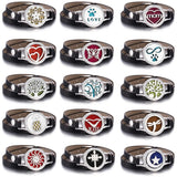 Tree of Life Aromatherapy Bracelet Diffuser Locket Multilayer Leather