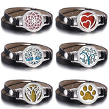 Tree of Life Aromatherapy Bracelet Diffuser Locket Multilayer Leather