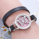 Aromatherapy Diffuser Bracelet Leather Stainless Steel