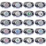 Aromatherapy Diffuser Bracelet Leather Stainless Steel