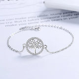 Tree of Life Bracelet with Zircon S925 Silver Jewelry Gift
