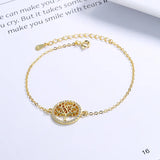 Tree of Life Bracelet with Zircon S925 Silver Jewelry Gift