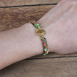 Tree of Life Charm Bracelet Stainless Steel Beaded Boho Wrap