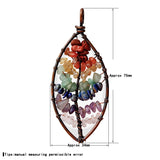 Tree of Life 7 Chakra Necklace Reiki Healing Crystal Pendant