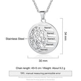 Tree of Life Family Name Necklace Personalized Jewelry