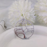 Tree of Life Family Custom Name Pendant Necklace Stainless Steel