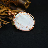 Tree of Life Quartz Pendant for Long Necklaces Crystal Charm Suspension