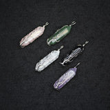 Tree of Life Natural Stone Pendant Green Aventurine Pink Purple Crystal