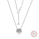 Tree of Life Necklace 925 Silver CZ Pendants for Women