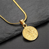 Tree of Life Necklace Hinduism Judaism Celtic Irish Symbol Round Pendant