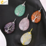 Tree of Life Pendant Crystal Pendants Tiger Eye Amethys
