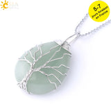 Tree of Life Pendant Crystal Pendants Tiger Eye Amethys