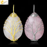 Tree of Life Pendant Crystal Pendants Tiger Eye Amethys