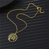 Tree of Life Pendant Necklace with Birthstone Crystal