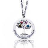 Tree of Life Pendant Necklace with Birthstones YP2495