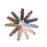 Tree of Life Quartz Crystal Pendant Wire Wrapped Gemstone Necklace