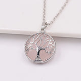 Family Tree Necklace Tree of Life Stone Pendant Chakra Mixed Natural Stone Jewel