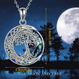Tree of Life Urn Necklaces for Ashes Sterling Silver Crystal Cremation Jewelry